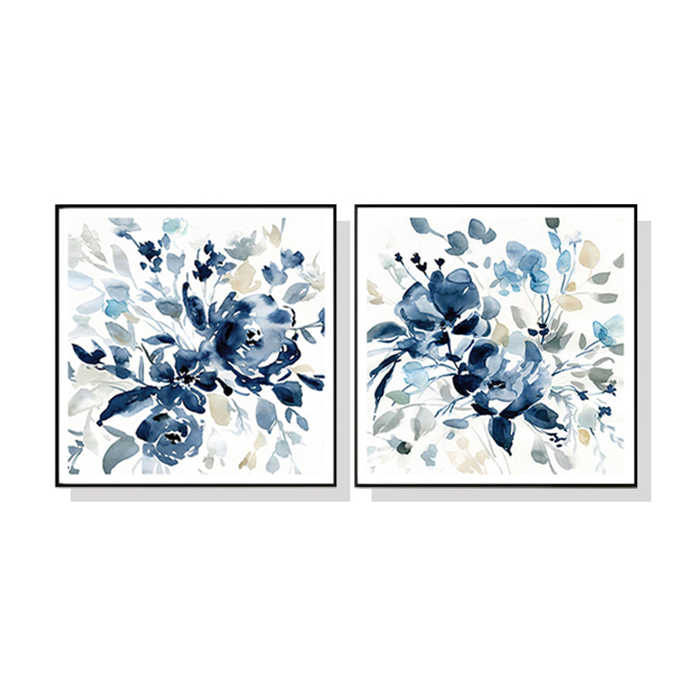 Indigo Garden Canvas Wall Art by Carol Robinson — Set of 2