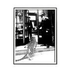Maison Leopard Canvas Wall Art — Black Frame