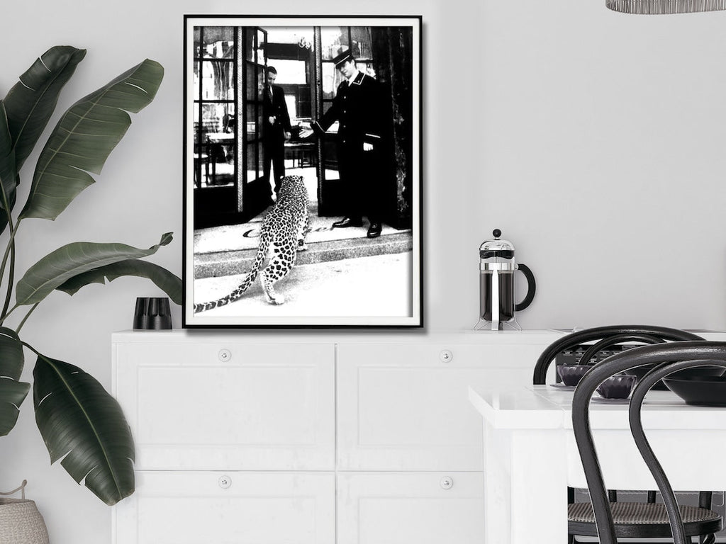 Maison Leopard Canvas Wall Art — Black Frame